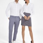 Рубашка женская Becker Women, темно-серая с белым 6