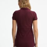 Рубашка поло женская Brandy Women, бордовая с белым 7