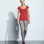 Футболка женская Melrose 150 с глубоким вырезом, ярко-синяя (royal) 4