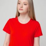 Футболка женская T-bolka Lady, красная 8