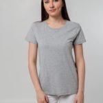 Футболка женская T-bolka Stretch Lady, серый меланж 10