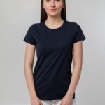 Футболка женская T-bolka Stretch Lady, темно-синяя (navy) 5