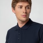 Рубашка поло мужская Spring 210 темно-синяя (navy) 7