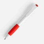 Ручка шариковая Grip, белая с красным 2