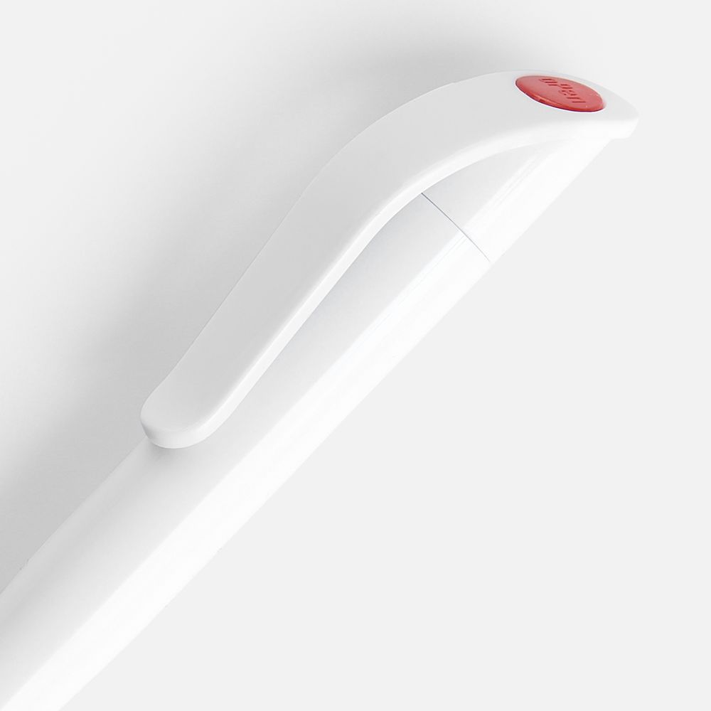 Ручка шариковая Grip, белая с красным 3