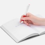 Ручка шариковая Grip, белая с красным 4