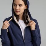 Толстовка унисекс на молнии Sherpa 280, темно-синяя 10