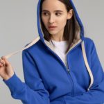 Толстовка унисекс на молнии Sherpa 280, ярко-синяя 12