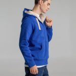 Толстовка унисекс на молнии Sherpa 280, ярко-синяя 6