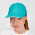 Бейсболка Buffalo, бирюзовая с белым 8