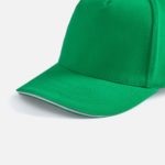 Бейсболка Long Beach, ярко-зеленая с белым 2