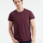 Футболка мужская Regent Fit 150, бордовый меланж 2