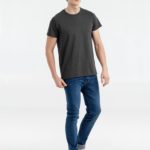Футболка мужская Regent Fit 150, черный меланж 4