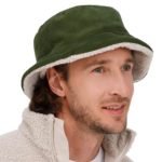 Панама Bucket двусторонняя утепленная, хаки с бежевым 5