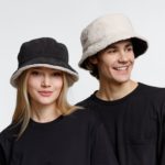 Панама Bucket двусторонняя утепленная, темно-серая с бежевым 7