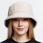 Панама Bucket двусторонняя утепленная, темно-серая с бежевым 4