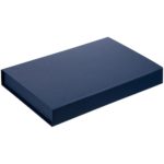 Коробка Silk с ложементом под ежедневник 15х21 см и ручку, ver.2, темно-синяя 2