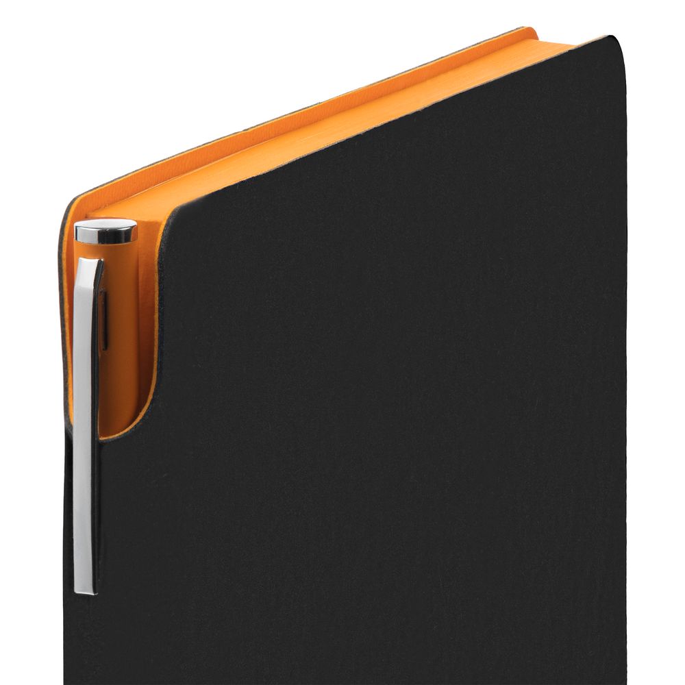 Ежедневник Flexpen Black, недатированный, черный со светло-оранжевым 3