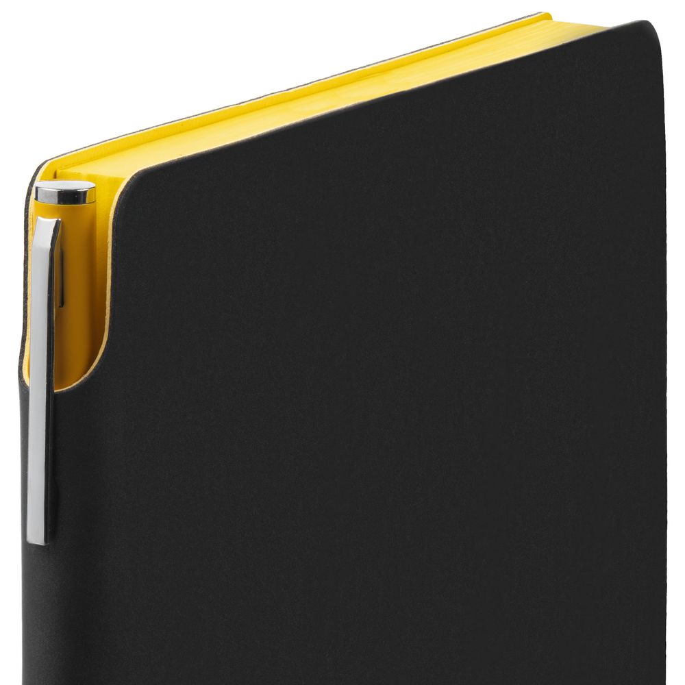 Ежедневник Flexpen Black, недатированный, черный с желтым 3