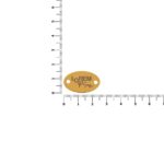Шильдик металлический Alfa Oval, золотистый 2