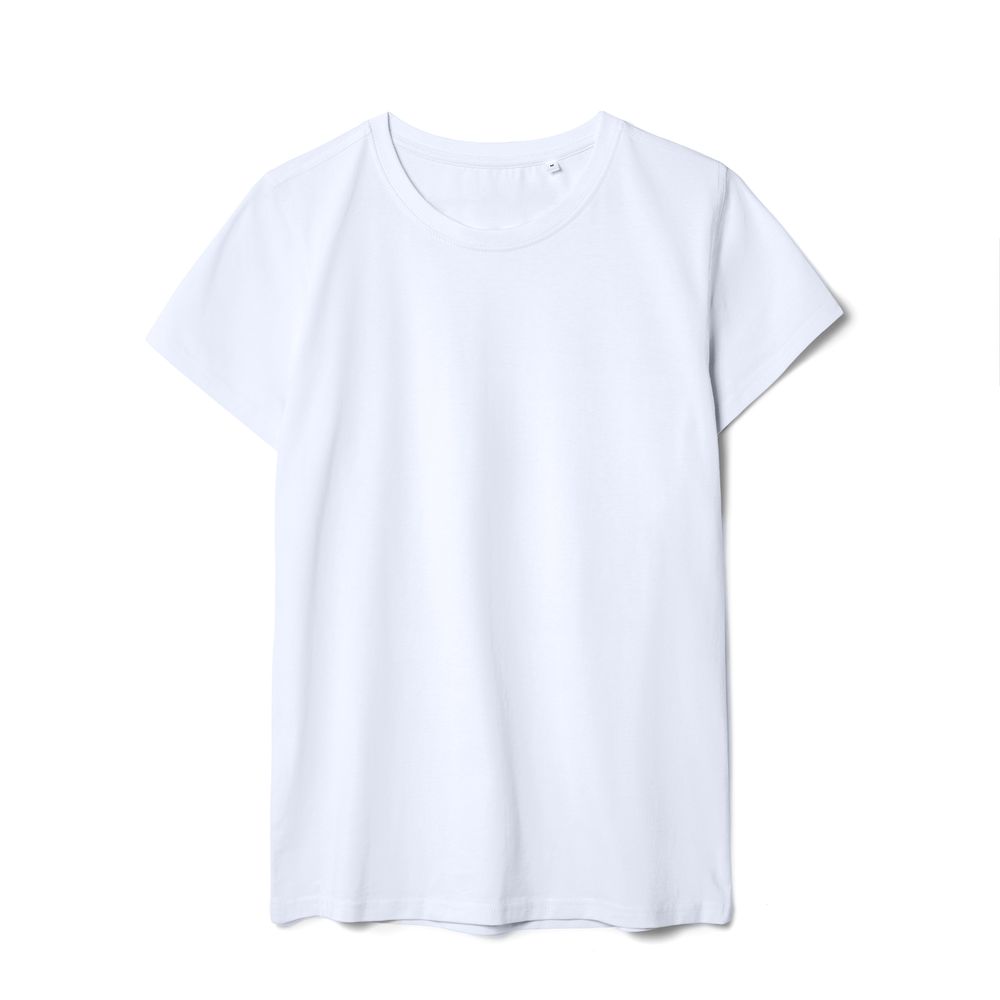 Футболка женская T-bolka Stretch Lady, белая (холодный оттенок)
