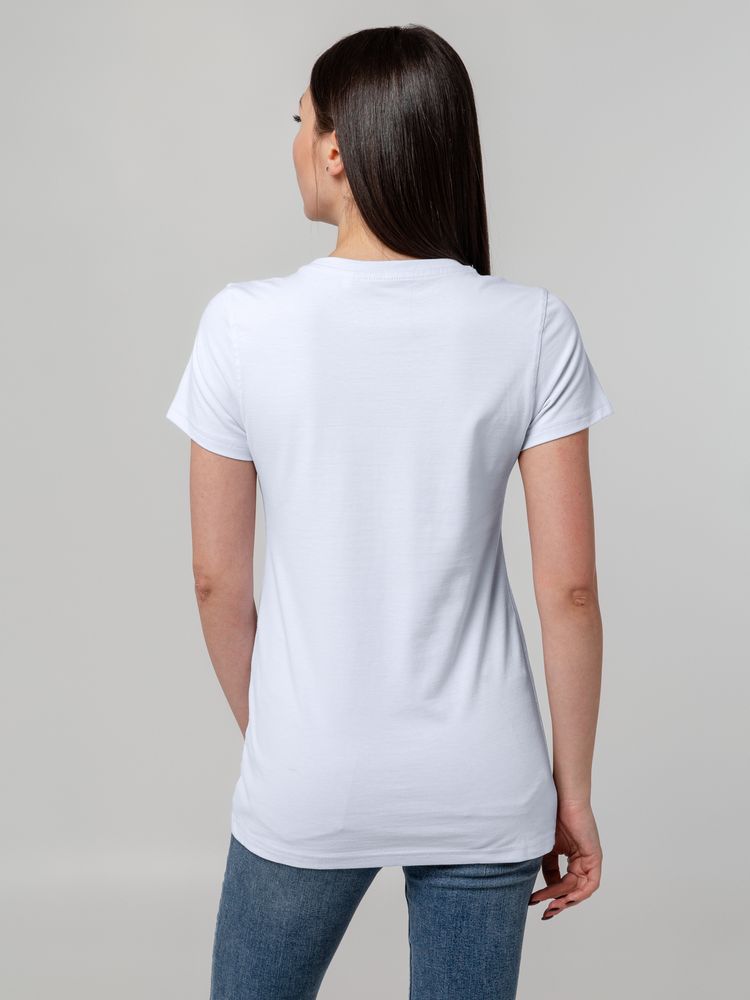 Футболка женская T-bolka Stretch Lady, белая (холодный оттенок) 7